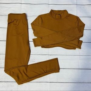 Pants and top suit Carmel color size medium from SHEIN